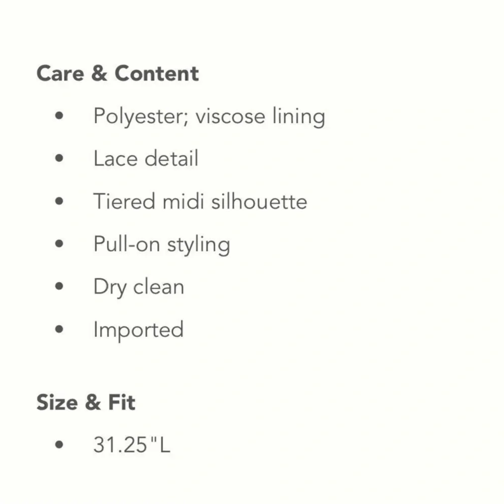 ANTHROPOLOGIE Maeve Lace Tiered Ombre Skirt